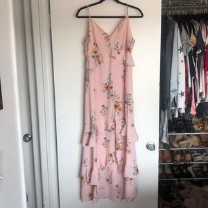 Pink floral dress